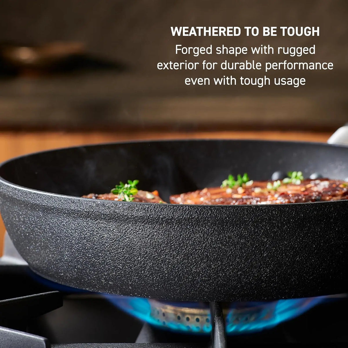 3 Qt Nonstick Saucepan with Lid, Oven Safe to 400°F, Dishwasher Safe, Black