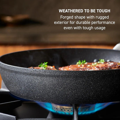 3 Qt Nonstick Saucepan with Lid, Oven Safe to 400°F, Dishwasher Safe, Black
