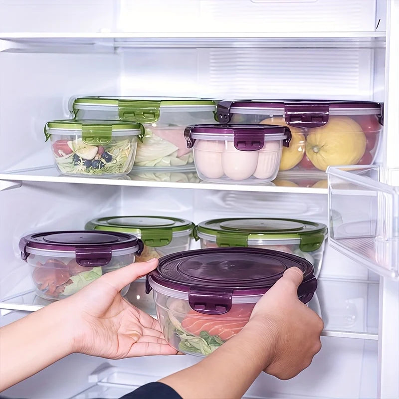 8-Piece Stackable Food Storage Containers Set BPA-Free Leakproof Airtight for Snacks Fruits Vegetables Meat( 4 Boxes+4 Lids)