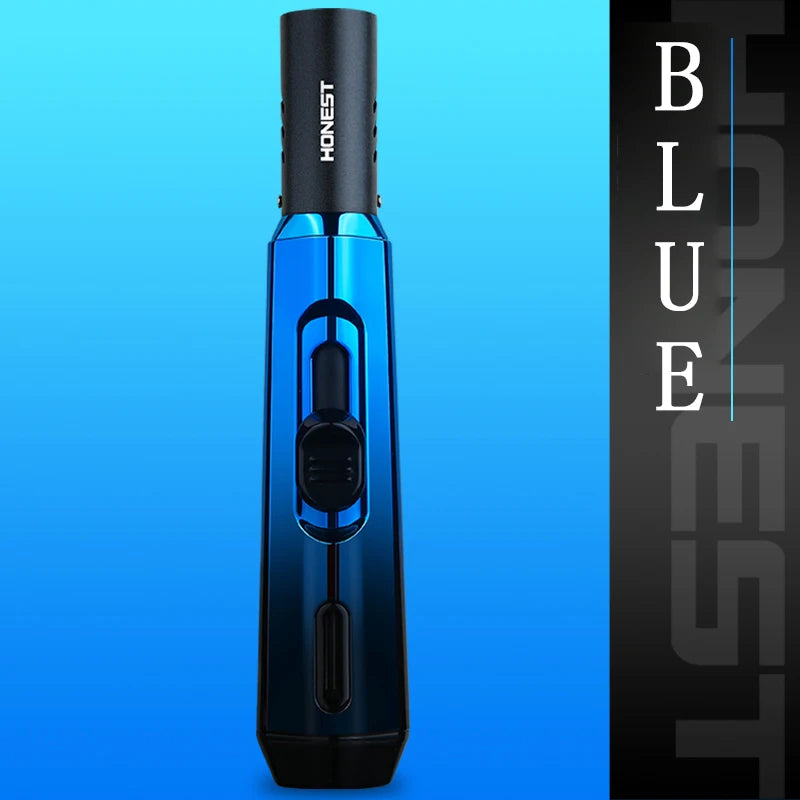 New HONEST Turbo Jet Blue Flame Lighter Spray Gun Kitchen Cooking Smoking Accessories Windproof BBQ Welding Cigarette Lighter
