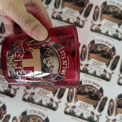 250th Anniversary Limited Edition Wine Glass Hand-painted American Historical Commemorative Liquor Whisky Wine Glass Home Decor