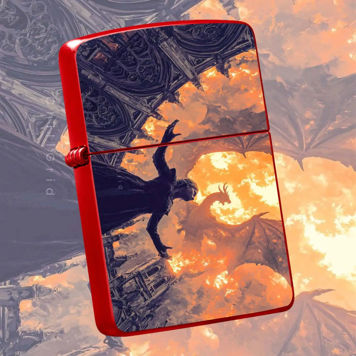 Dark Fantasy Dragon Flame Art Portable Lighter, Gothic Dome Fiery Dragon Aesthetic Decor, Suitable For Outdoor Camping, Daily Gathering, All Scenarios, Creative Unique Pattern, Ideal For And Gifting A Humorous And Interesting