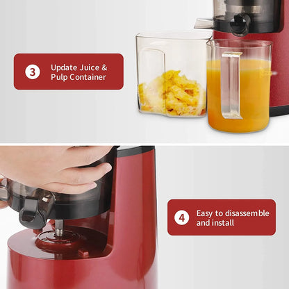 220V Automatic Juice Extractor Home Slag  Separation Ginger Fruit Vegetable Juice Extractor Multifunctional Fruit Slow Juicer