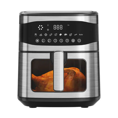 2026 New Model Multi-functional6L 8L Factory OEM Electric Digital air Fryer Household Food Processors, Stainless Steel air Fryer