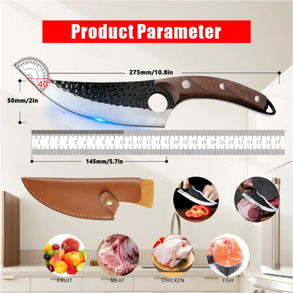 Kitchen knife set, stainless steel non-stick knife, black-edged marble rose gold six-piece set, 2025 explosion
