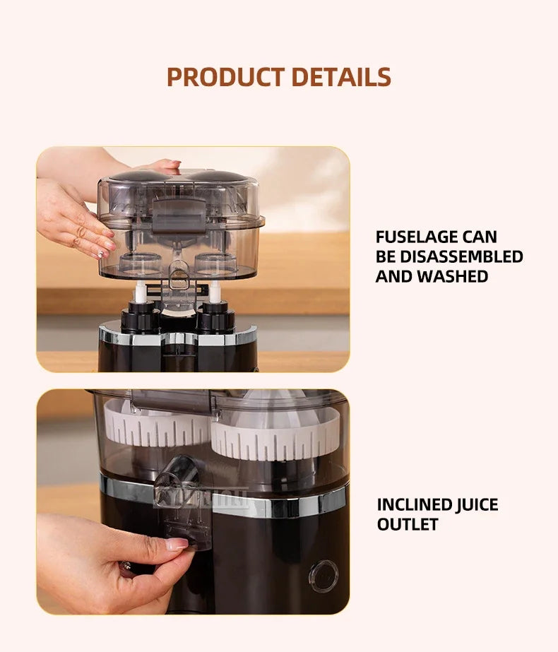 Double-head Electric Juicer Food Blender Automatic Slag Juice Separation Household Juice Squeezer Mixer