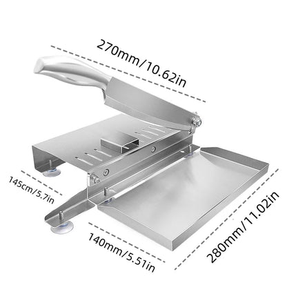 Stainless steel manual slicer, meat slicer, meat cutter, easy to clean. Stainless steel manual meat slicer is suitable for froze