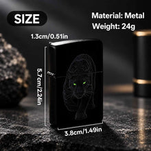 Stylish Stealth Panther Themed Portable Igniter, Fits Daily Outings, Outdoor Camping, Business Gifting Scenarios, Striking Bright Green Eyes With Dim Line Art Builds Strong Night Vibe, Blends Practicality And Unique Taste, Pe