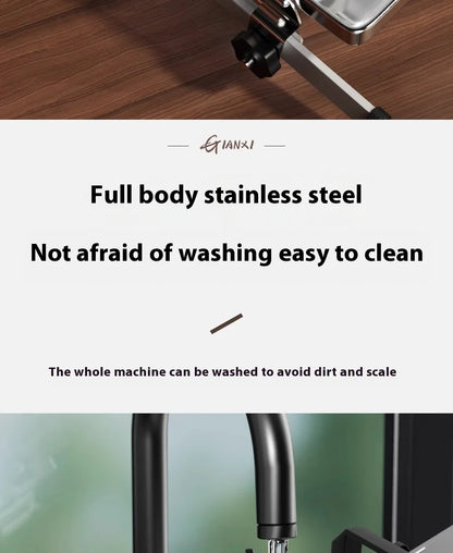 GIANXI Mutton Roll Slicer Machine Stainless Steel Meat Slicer Beef Thin Slice Frozen Meat Household Barbecue Hot Pot Cooking