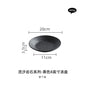 Black and white ceramic tableware, plates, plates, household eating bowls, soup bowls, high-end luxury Japanese tableware sets.