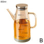 600/800/1000ml Oil Bottle Kitchen Glass Oil Pot Large Capacity Leak-Proof Pour Soy Vinegar Tank Oil Dispenser Kitchen Tools