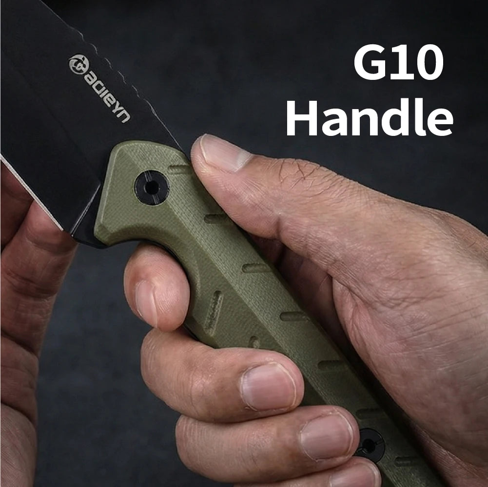 1 piece, 7RC13 high carbon stainless steel professional kitchen and outdoor dual-use knife, G10 handle K-type scabbard