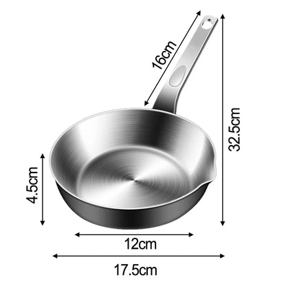 Mini Frying Pan 316 Stainless Steel Omelet Pan Frypan Pot Fried Eggs Sauce Pan Mini Skillet For Butter Kitchen Cookware