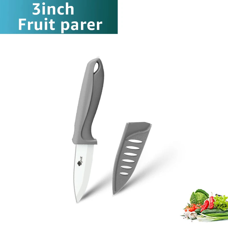 Ceramic Knives Kitchen Knive 3 4 5 6 inch Chef Paring Utility Slicing Bread Knife +Peeler Zirconia White Blade Cooking Tool