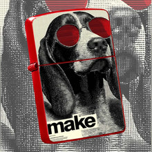 Creative Pop Art Cool Hound With Red Sunglasses Lighter, Retro Halftone Art Stylish Portable Accessory, Ideal For Outdoor Camping, Aroma Lighting, Birthday Vibe Boost, Daily Use, Gifting, Multi-Scenario Functional Unique Tren