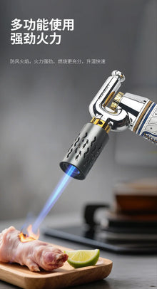 HONEST High Temperature Welding Gun 2 Types Of Flames Butane Gas Turbine Torch Lighter Outdoor BBQ Kitchen Cigar Lighters Gadget
