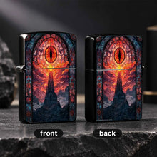 Creative Stained Glass Style Eye Of Sauron & Dark Tower Themed Lighter, Artistic Aesthetic Portable Accessory For Daily Use, Outdoor Camping, Lighting Candles Incense, Unique Exquisite Gift For Fantasy Art Fans, Multi-Scenari
