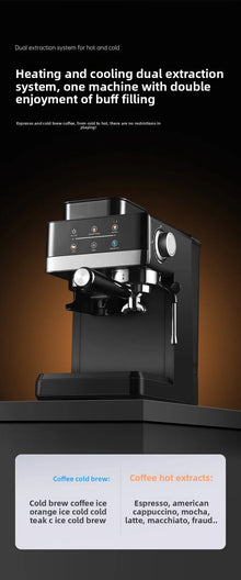 Electric Coffee Grinder+Coffee Machine Integrated Machine|Fully Automatic Freshly Ground Coffee Beans|Fast Grinding for Breakfas