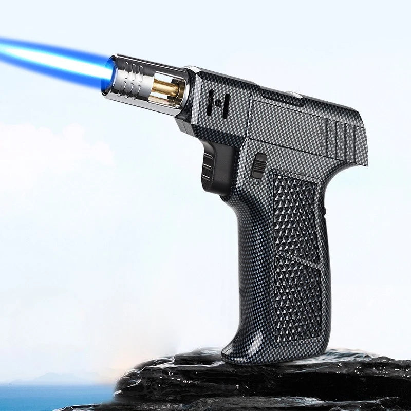 BBQ Barbecue Powerful Metal Gas Lighter Windproof Turbo Jet Blue Flame Kitchen Torch Cigar Smoking Accessories Gun Company