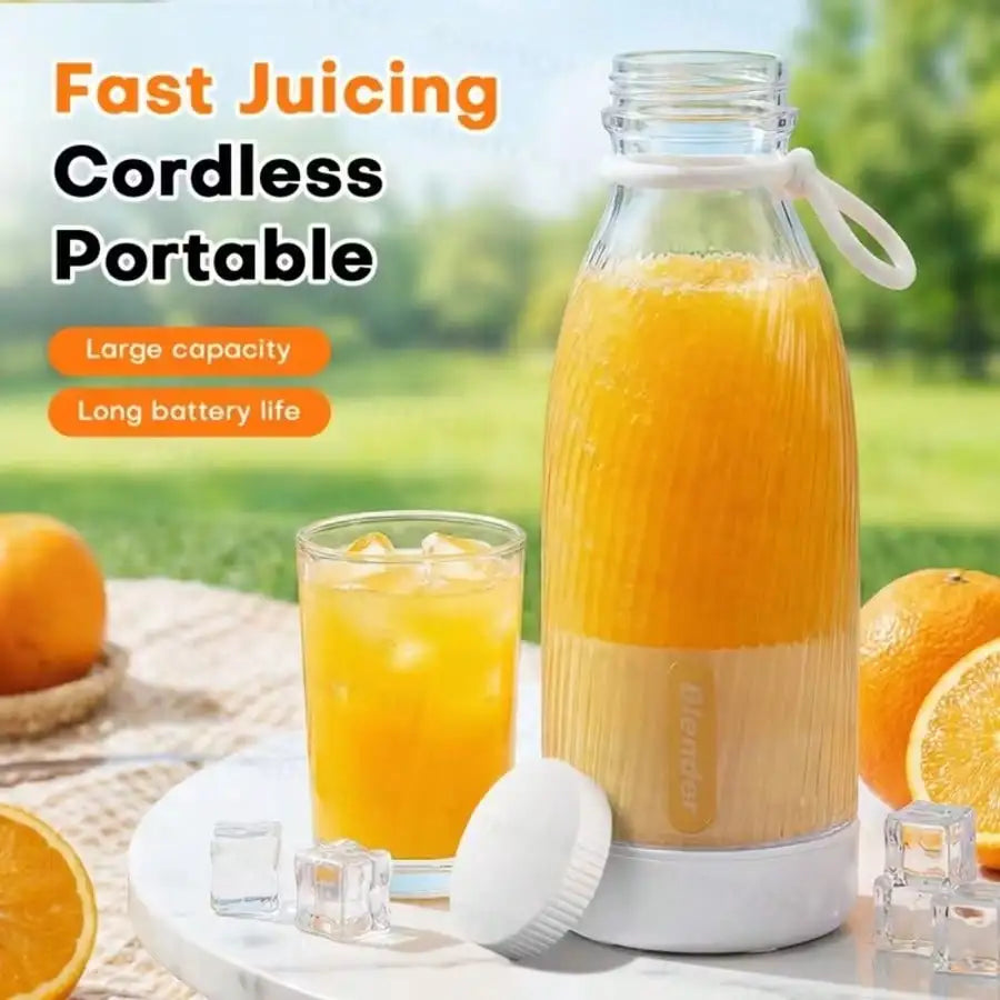 2-In-1 Portable Blender And Juicer, USB Rechargeable, Suitable For Making Smoothies, Milkshakes And Iced Drinks, 500ml Capacity. This Multifunctional Juicer Is An Ideal Gift For Valentine's Day And Thanksgiving.
