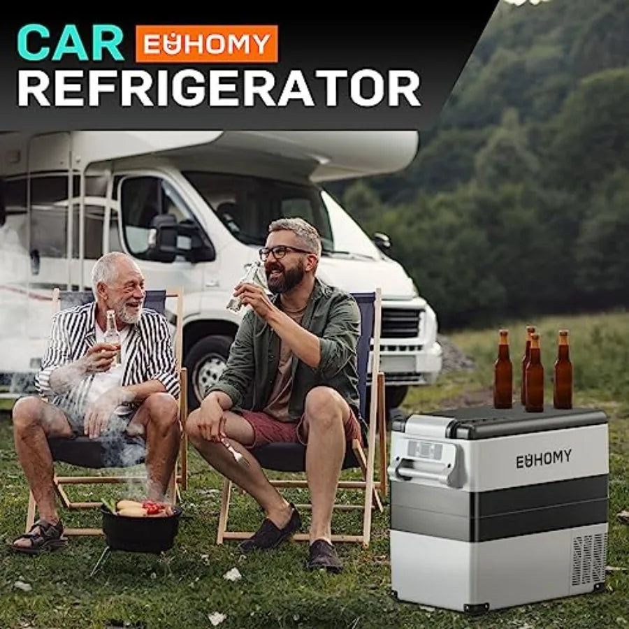 12 Volt Refrigerator 59QT 55L Electric Cooler 12V Fridge APP Control 12V Cooler -468 Portable Freezer 12/24V DC 100-240V AC for