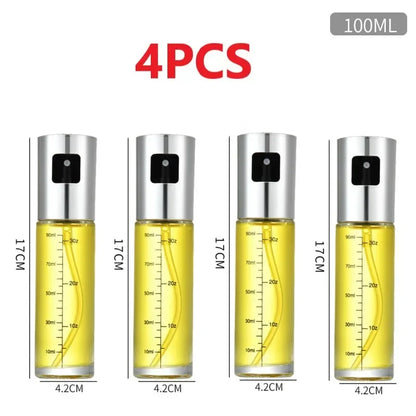 Glass Spray Bottle Kitchen Tool Spray Oiler Seasoning Condiment Bottle Pump Oil Pot Leak-Proof Grill BBQ Sprayer Oil Dispenser