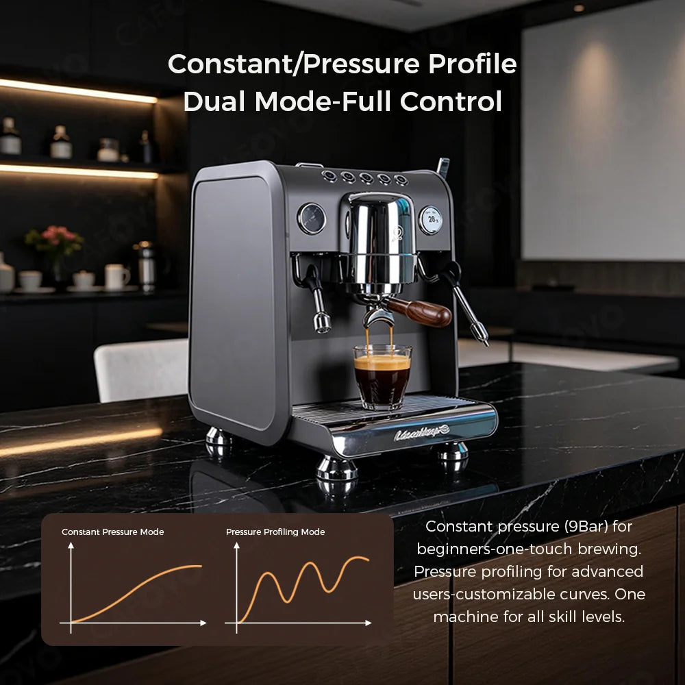 CAFOVO G3148E Commercial Espresso Machine Dual Boiler Rotary Pump TFT Pressure Profiling 9Bar PID Coffee Machine Café Barista