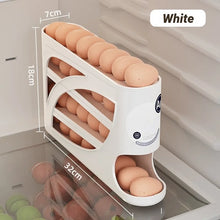 3 Tier Egg Storage Box Rolling Design Large Capacity Anti-Drop Antibacterial Organizer Rack Refrigerator Holder