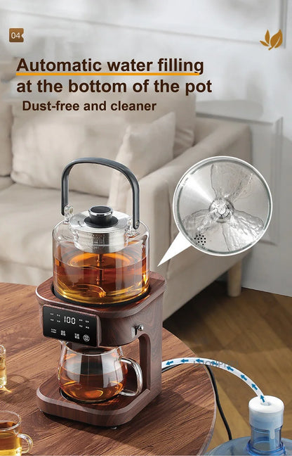 1L Electric Kettle Office Pure Titanium Steam Tea Kettle Home Keep Warm Floral Tea Kettle Auto Water Supply Electric Tea Kettle