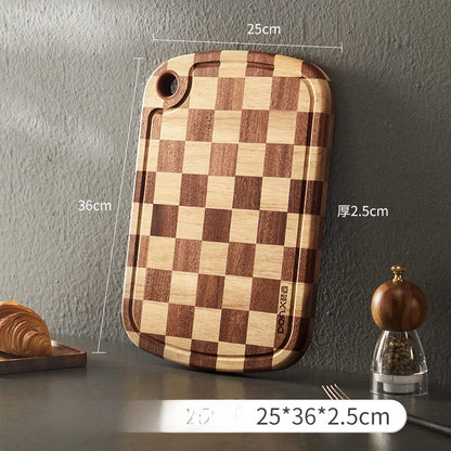 Creative checkerboard grid Cutting board household mosaic chopping board kitchen auxiliary food board fruit solid wood case plat