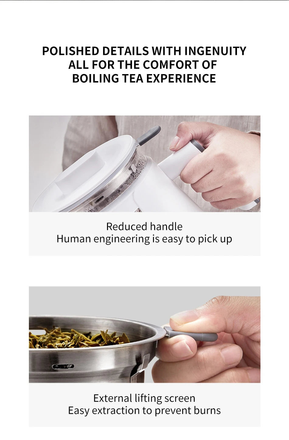 Black Tea Brewing Electric Tea Pot - Automatic Steam Glass Tea Maker for Boiling Water Health Preservation