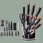 Kitchen Knife 9pcs Acrylic Knife Holder Stainless Steel Slicing Knife Bread Knife Fruit Knife Chef Knife