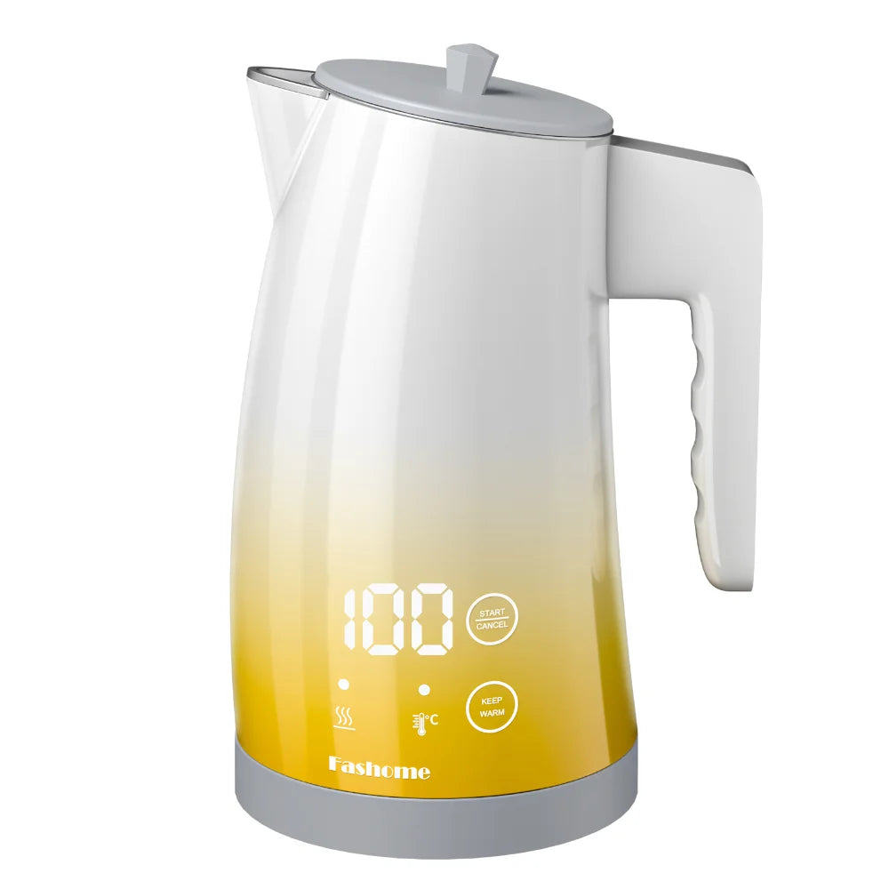 Fashome Electric Water Kettle with 5-Temperature Control 1.25L Auto Shut-Off Stainless Steel Coffee Tea Pot kitchen gadgets