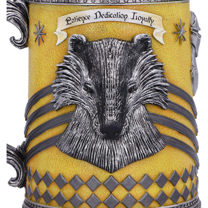 Vintage Medieval Heraldic Crest Beer Mug Lion Eagle Snake Badger Sculpture Handle Resin Stein Mug with Stainless Steel Liner