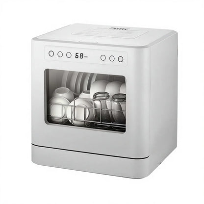 Automatic Energy-Efficient Household Dishwasher with Plastic Countertop Drawer Stylish Design