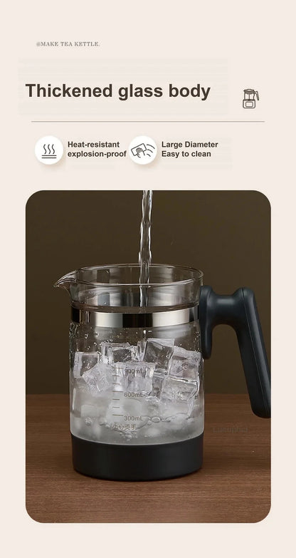 1.3L Electric Kettle With Filter Smart Health Pot Office Temperature Control Glass Flower Teapot Home Tea Maker Auto Thermos