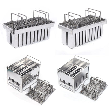 Large Capacity Ice Pop Mold for 20 Ice Cream, Food-Grade Stainless Steel, Space-Saving Design, Easy to Clean, Perfect for