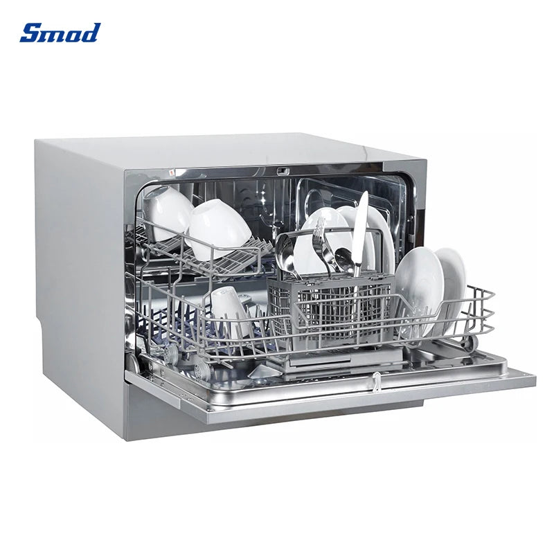 6 Place Settings Dishwashing Mini Portable Countertop Dish Washers Dishwasher Machine