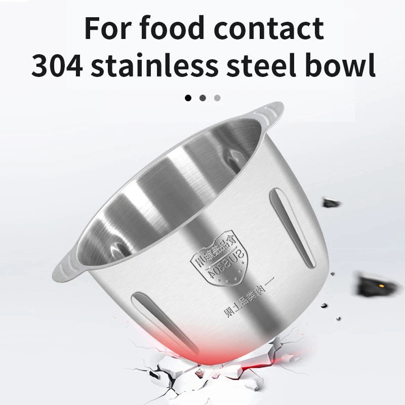 Electric Meat Grinder 2L Beef Meat Crusher 304 Stainless Steel Multi-Function Vegetable Slicer Food Chopper Kitchen Supplies