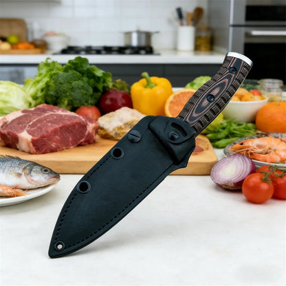 High Quality Fixed Blade Knife with Sheath D2 Steel Blade and G10 Handle Daily House Knife Kitchen Knife Cutting Meat Fish Tool