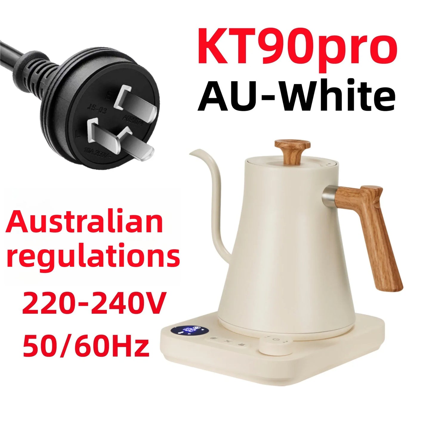 1200W/0.9L Gooseneck Electric Kettle LCD Display Pour Over Kettle for Coffee Tea,Intelligent Temperature Control,Quick Heating