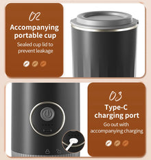 2-in-1 Wireless Portable Coffee Machine – Grind Beans & Hand Brew Anywhere for Camping & Outdoor Adventures