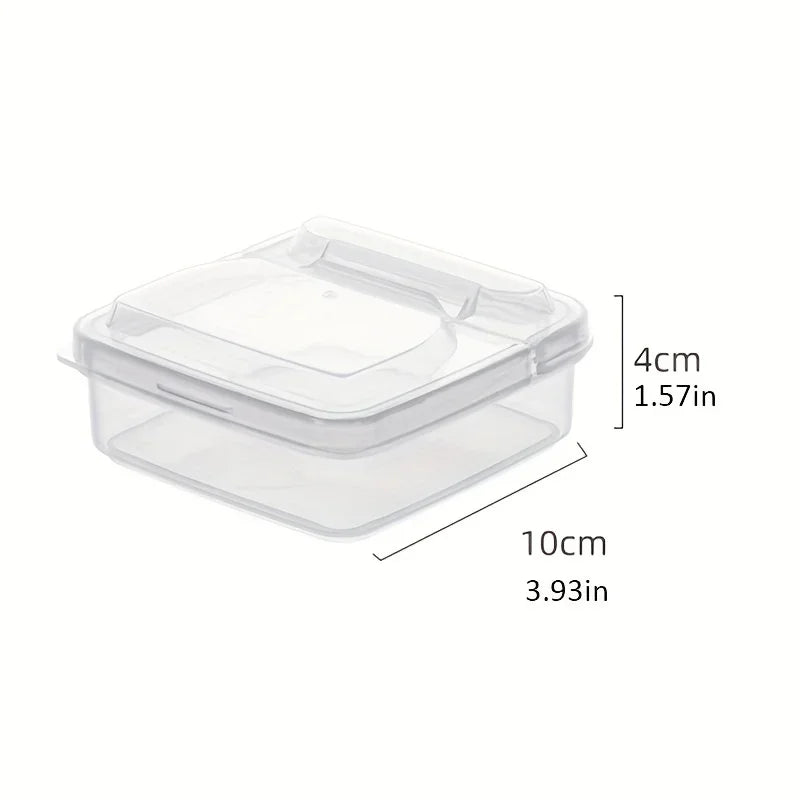 1PC Sliced Cheese Container for Fridge, Clear Plastic Butter Block Cheese Slice Storage Box with Flip Lid for Refrigerator Food