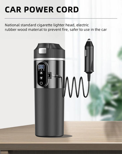 12V/24V Car Kettle Portable Electric Travel Kettle Car Heater 500ML Hot Water Boiler Small Hot Water Heater For Tea Coffee Milk