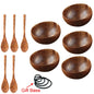 12-15cm  Natural Coconut Bowl set wooden Salad Ramen bowl Coconut Wood Spoon Set coco smoothie Kitchen tableware Coconut bowl