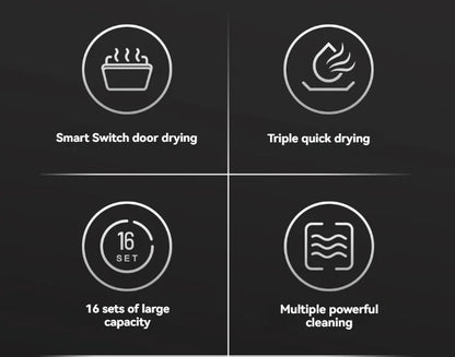 Integrated Sink Dishwasher Xiaomi Mijia Smart Embedded Dual Purpose Dishwasher 16 Sets N1 Large Capacity QMDW1602M Built-in Dish