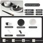 Tableware Set Black And White Rock Slab 8/16/34/55pcs Ceramics Dish Sets Full Set Luxury Dinnerware Set For 2/4/6/8/10 Persons