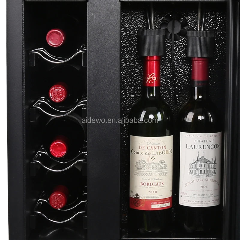 Electric Gas Dual Zone Wine Refrigerator Stainless Steel Built-In Cabinet Constant Temperature Eco-Friendly for Household Use