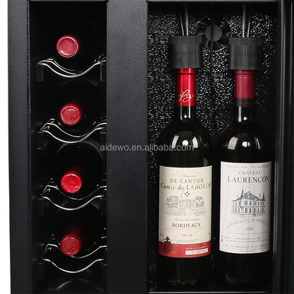 Electric Gas Dual Zone Wine Refrigerator Stainless Steel Built-In Cabinet Constant Temperature Eco-Friendly for Household Use