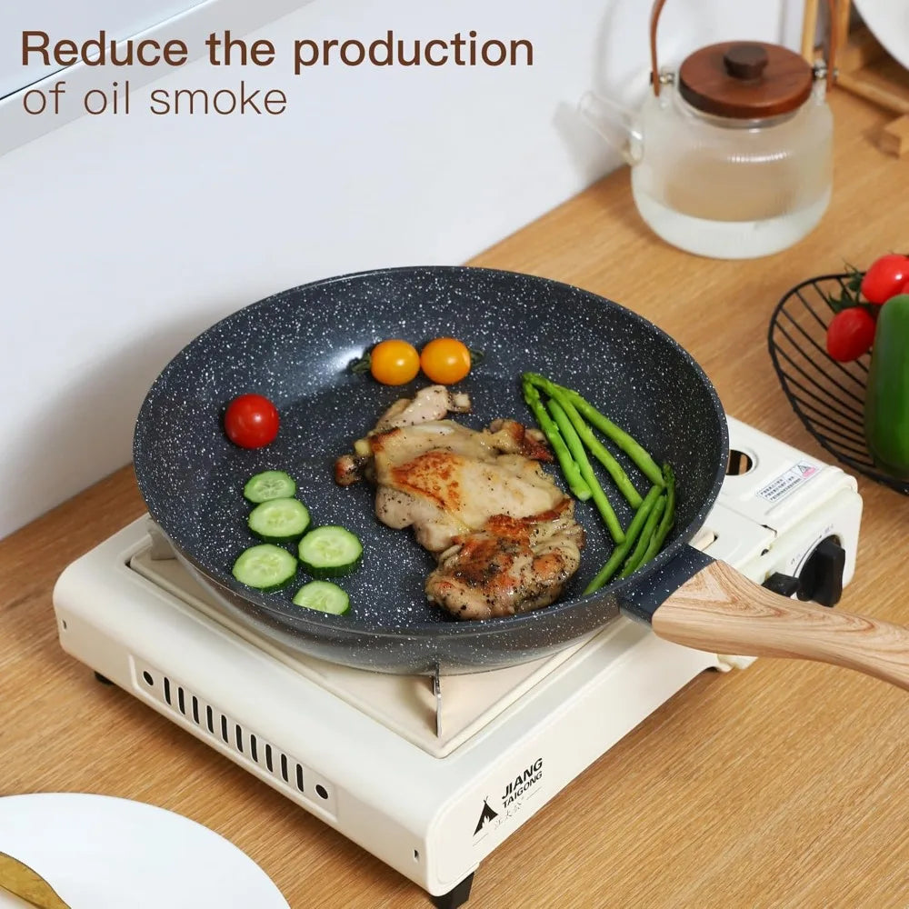 US Shipping Ceramic Cookware Sets Non Stick 15 PCS Pots and Pans Set Kitchenware